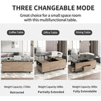 Table basse relevable moderne