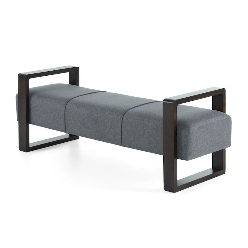 - Banc ottoman moderne rembourré Taylor Long avec design multifonctionnel