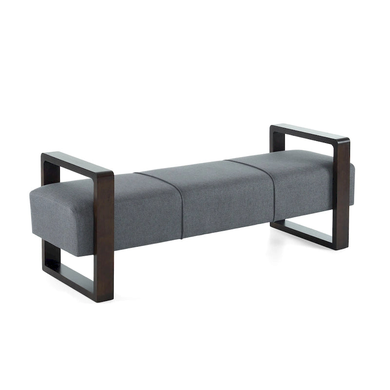 - Banc ottoman moderne rembourré Taylor Long avec design multifonctionnel