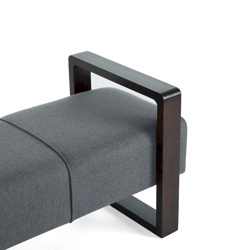 - Banc ottoman moderne rembourré Taylor Long avec design multifonctionnel