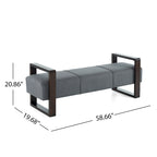 - Banc ottoman moderne rembourré Taylor Long avec design multifonctionnel