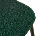 Chaises de salle à manger lot de 2, chaises en tissu bouclette avec dossier en rotin naturel