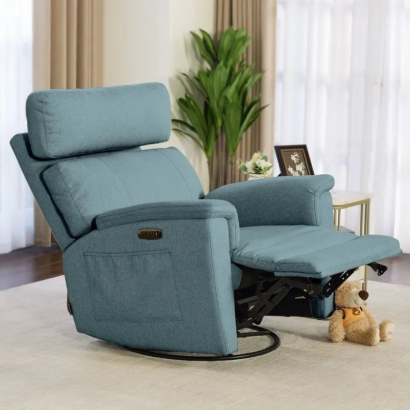 Fauteuil de maternité inclinable, pivotant et coulissant électrique en tissu PR601