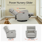 Fauteuil de maternité inclinable, pivotant et coulissant électrique en tissu PR601
