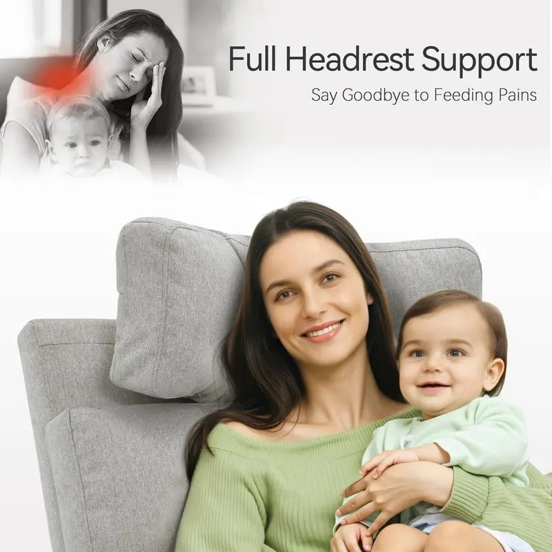 Fauteuil de maternité inclinable, pivotant et coulissant électrique en tissu PR601