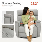 Fauteuil de maternité inclinable, pivotant et coulissant électrique en tissu PR601