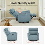 Fauteuil de maternité inclinable, pivotant et coulissant électrique en tissu PR601