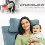 Fauteuil de maternité inclinable, pivotant et coulissant électrique en tissu PR601