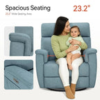 Fauteuil de maternité inclinable, pivotant et coulissant électrique en tissu PR601