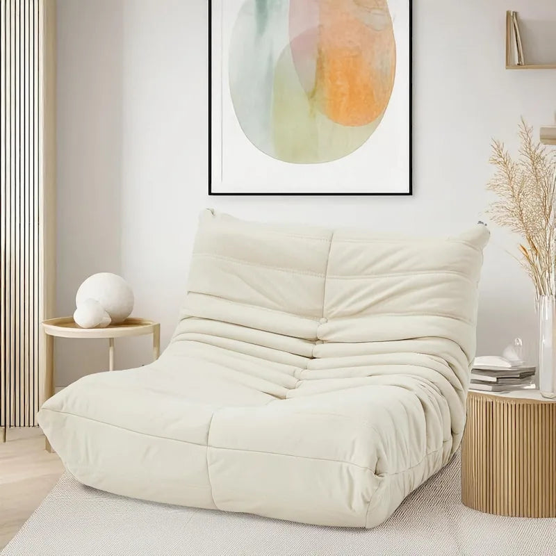 Pouf Canapé Togo - Chaise de Sol en Mousse à Mémoire 28D pour Adultes et Enfants, Fauteuil Léger en Similicuir Disponible en 5 Couleurs