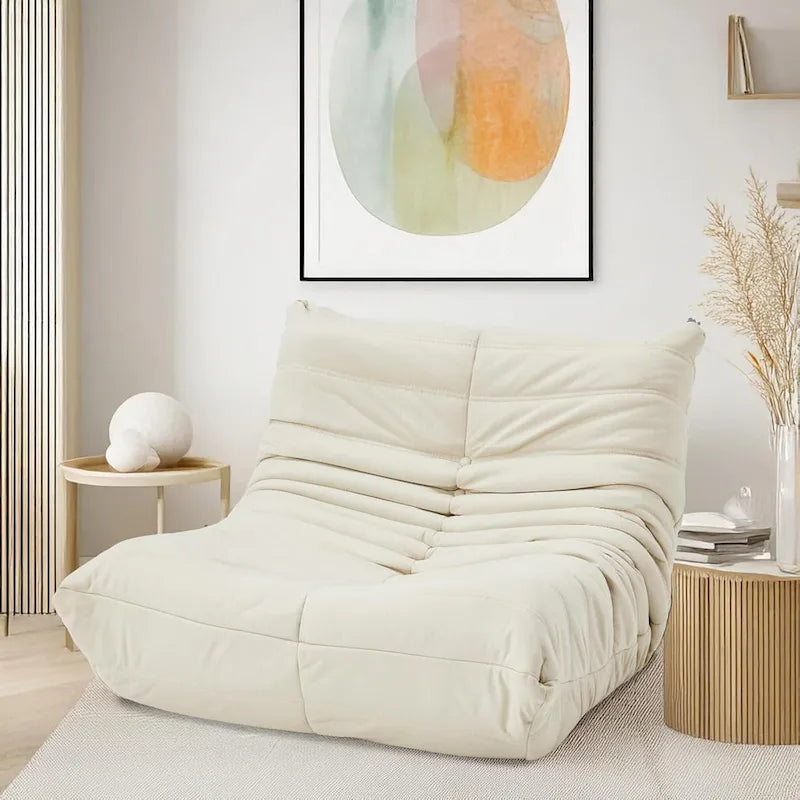   Bean Bag Chair Togo Sofa - 28D Memory Foam Floor Chair for Adults & Kids, Lightweight Faux Leather Lounger in 5 Colors