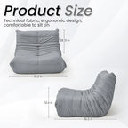 Pouf Canapé Togo - Chaise de Sol en Mousse à Mémoire 28D pour Adultes et Enfants, Fauteuil Léger en Similicuir Disponible en 5 Couleurs