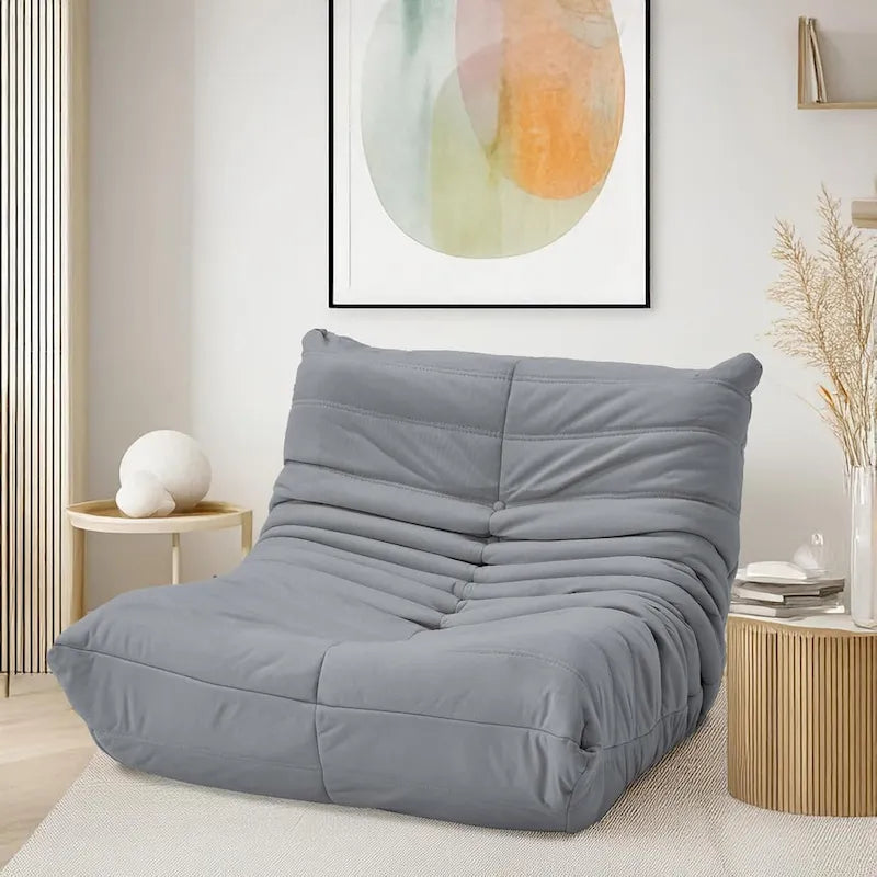 Pouf Canapé Togo - Chaise de Sol en Mousse à Mémoire 28D pour Adultes et Enfants, Fauteuil Léger en Similicuir Disponible en 5 Couleurs