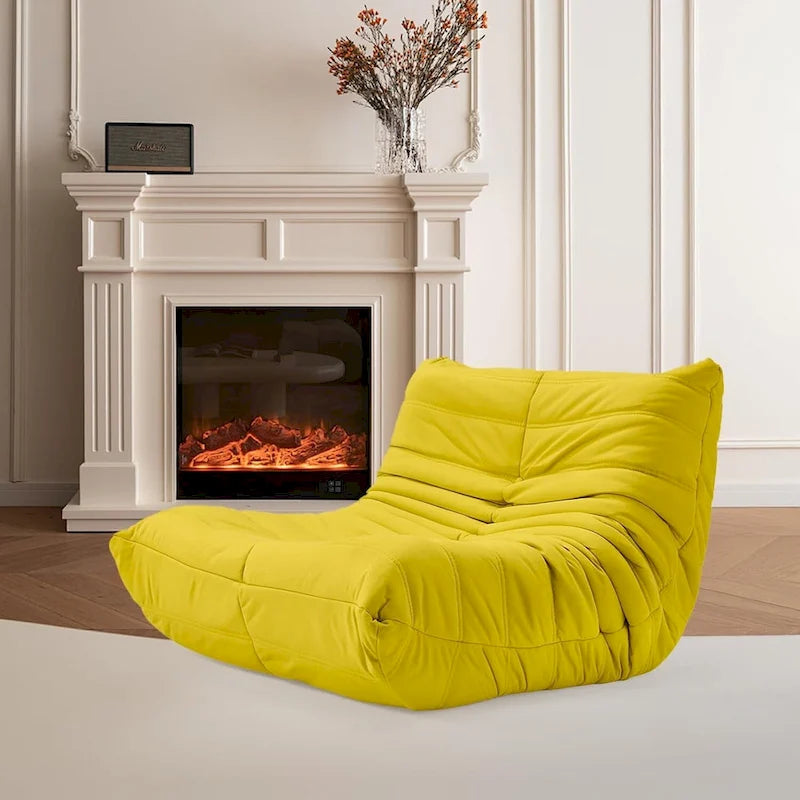 Pouf Canapé Togo - Chaise de Sol en Mousse à Mémoire 28D pour Adultes et Enfants, Fauteuil Léger en Similicuir Disponible en 5 Couleurs