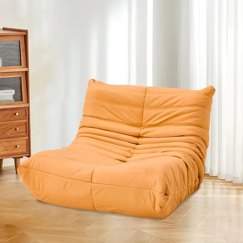 Pouf Canapé Togo - Chaise de Sol en Mousse à Mémoire 28D pour Adultes et Enfants, Fauteuil Léger en Similicuir Disponible en 5 Couleurs
