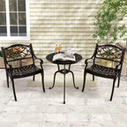Lot de 2/4 chaises de patio en aluminium moulé, ensemble de 2, tout temps