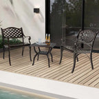 Lot de 2/4 chaises de patio en aluminium moulé, ensemble de 2, tout temps