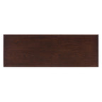 38.2 Table console rustique avec étagère ouverte et trois tiroirs, pieds en bois d'hévéa