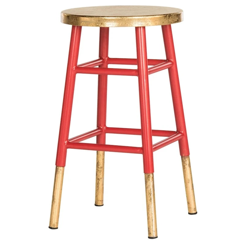 Tabouret de comptoir Céline 24 pouces marine/or - 13,5 x 13,5 x 24 - 14lx14px24h