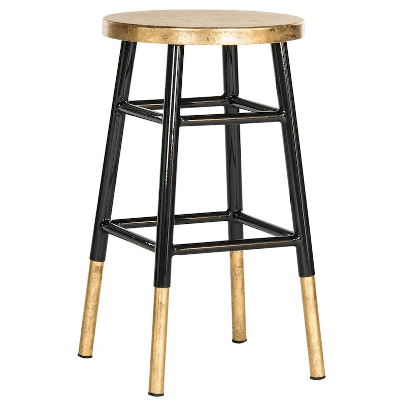 Tabouret de comptoir Céline 24 pouces marine/or - 13,5 x 13,5 x 24 - 14lx14px24h