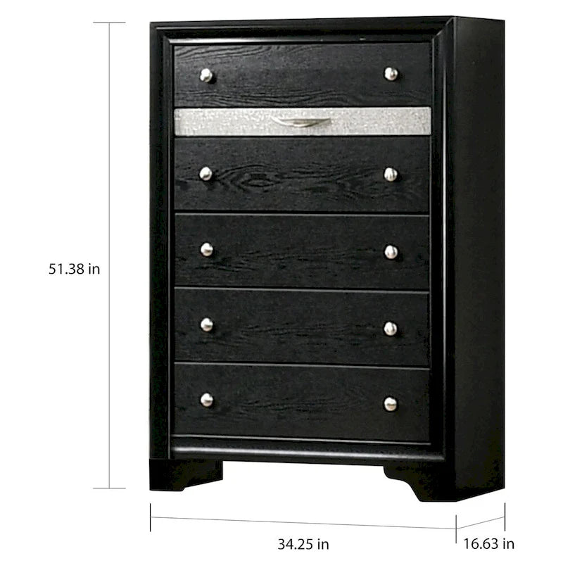 Ensemble Balistrieri Contemporain 2 pièces : Table de chevet et commode par