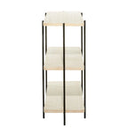 Console 2 étagères en bois avec pieds fins en métal noir - Beige - Décor Roche River - 14L x 40P x 32H