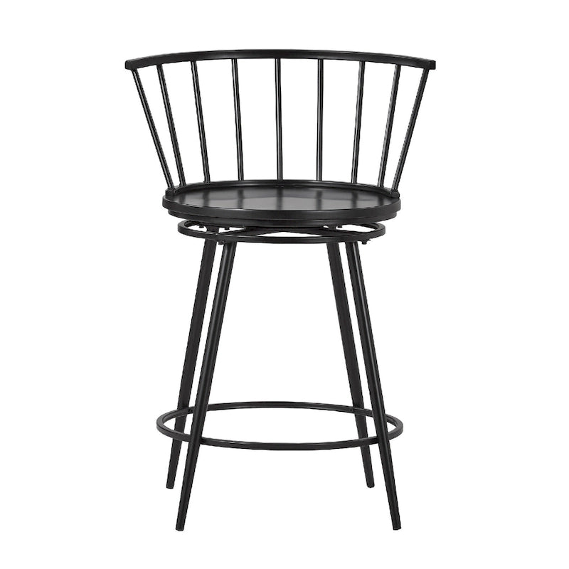 Tabourets de comptoir pivotants à dossier bas Olix Windsor (lot de 2) par