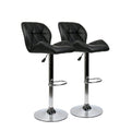 Tabourets de bar pivotants réglables en similicuir modernes (lot de 2)