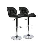 Tabourets de bar pivotants réglables en similicuir modernes (lot de 2)
