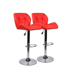 Tabourets de bar pivotants réglables en similicuir modernes (lot de 2)