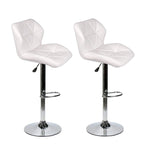 Tabourets de bar pivotants réglables en similicuir modernes (lot de 2)