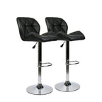 Tabourets de bar pivotants réglables en similicuir modernes (lot de 2)