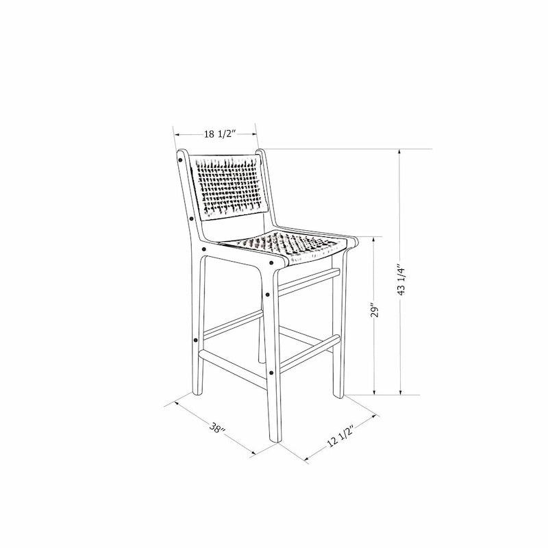 Tabouret en rotin Balka