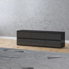 Commode polyvalente / Meuble TV 6 tiroirs - Noir et blanc