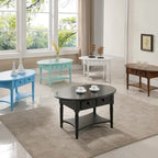   Churn Creek Oval Coffee Table with Shelf