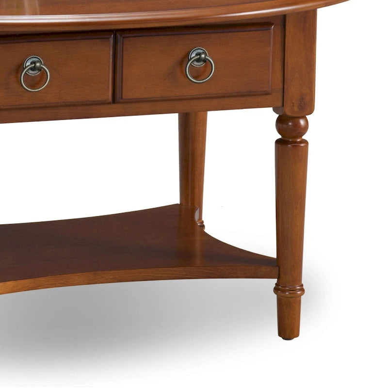 Table basse ovale Churn Creek avec étagère