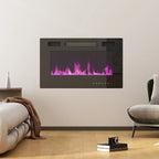 Cheminée électrique d'ambiance et meuble TV durable à faible consommation d'énergie