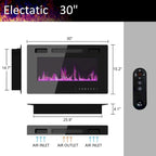 Cheminée électrique d'ambiance et meuble TV durable à faible consommation d'énergie