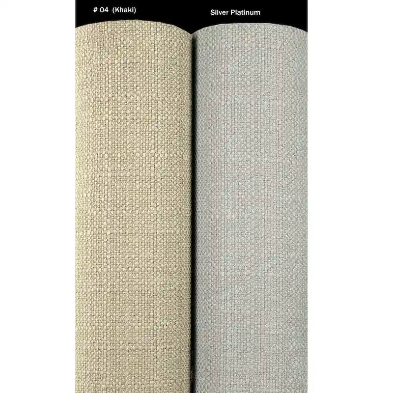 Banc coffre de rangement capitonné beige Angela à 8 boutons
