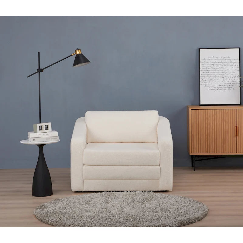 Fauteuil-lit convertible en Sherpa