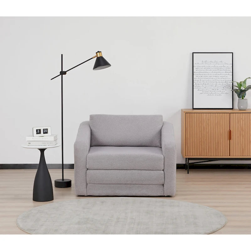 Fauteuil-lit convertible en Sherpa