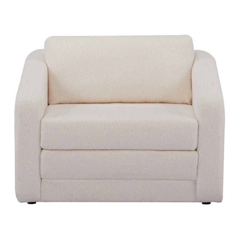 Fauteuil-lit convertible en Sherpa