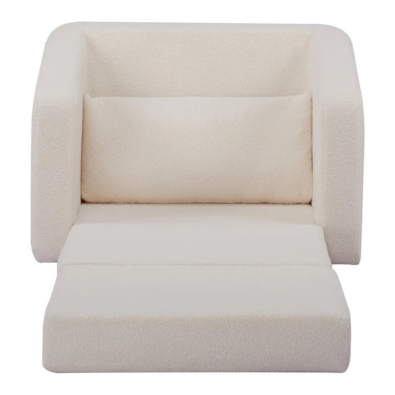 Fauteuil-lit convertible en Sherpa