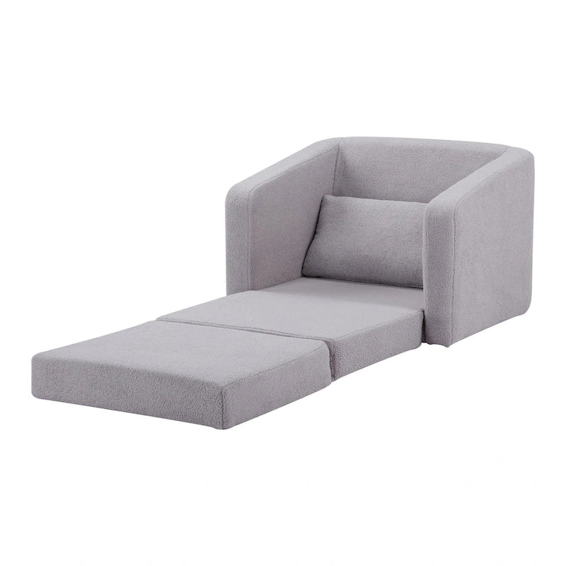 Fauteuil-lit convertible en Sherpa