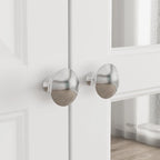 Garde-robe/Armoire/Placard familial de 70,9H avec portes miroir laque blanche