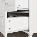 Garde-robe/Armoire/Placard familial de 70,9H avec portes miroir laque blanche