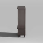 Garde-robe/Armoire/Placard familial de 70,9H avec portes miroir laque blanche