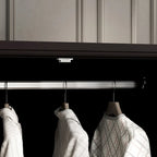 Garde-robe/Armoire/Placard familial de 70,9H avec portes miroir laque blanche