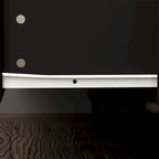 Garde-robe/Armoire/Placard familial de 70,9H avec portes miroir laque blanche