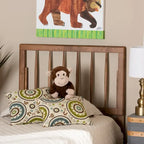 Valin Contemporary Ash Walnut Finished Wood Headboard
